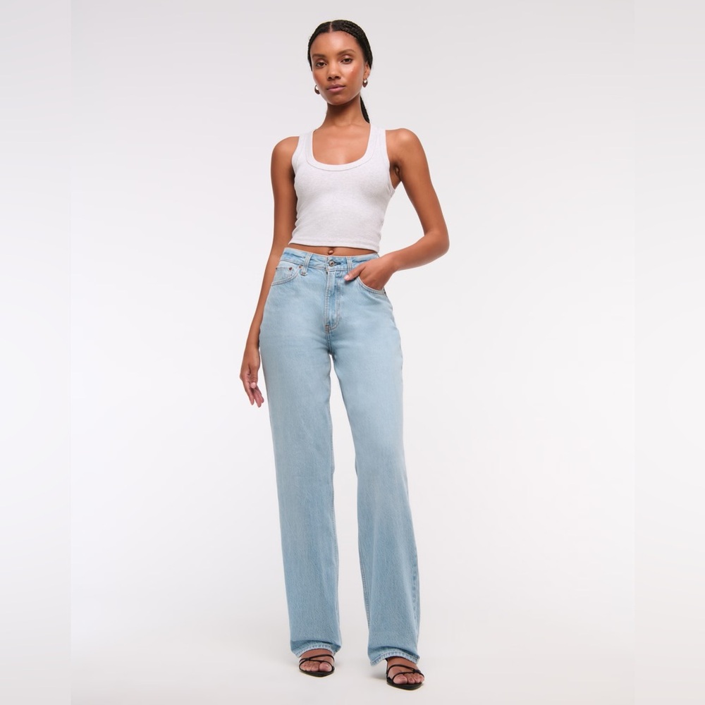 Abercrombie and Fitch Curve Love High Rise Loose Jeans 25S